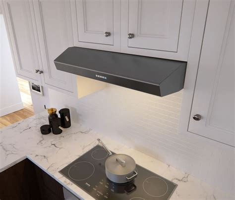 black stainless steel under the cabinet range hood|us cabinet depot black hood.